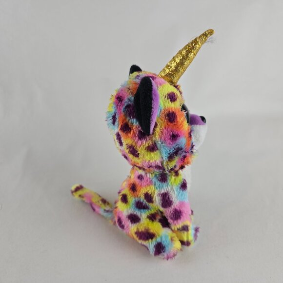 Ty Beanie Boos GISELLE the 6" Unicorn Leopard Horn Stuffed Animal Toy Plush  New - Picture 3 of 7